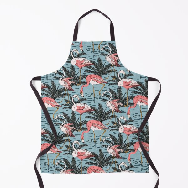 Item preview, Tropical Pink Flamingos in Blue Water designed and sold by Sally Ellington Creative.