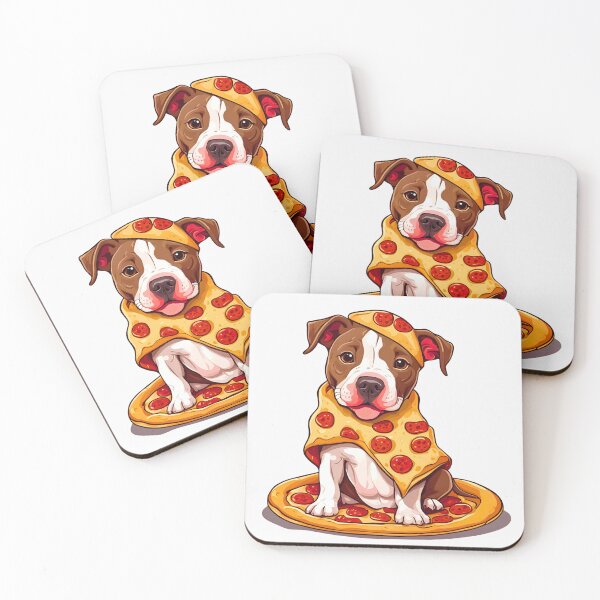 Item preview, Pitbull Puppy Pizza Costume – Funny Dog & Pizza Lover Design designed and sold by Fredster1966.