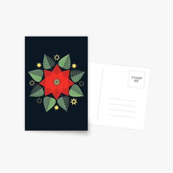 Poinsettia Postcard