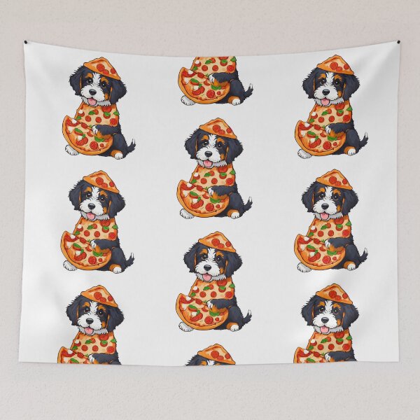 Item preview, Bernedoodle Puppy in Pizza Costume - Funny Dog and Pizza Lover designed and sold by Fredster1966.