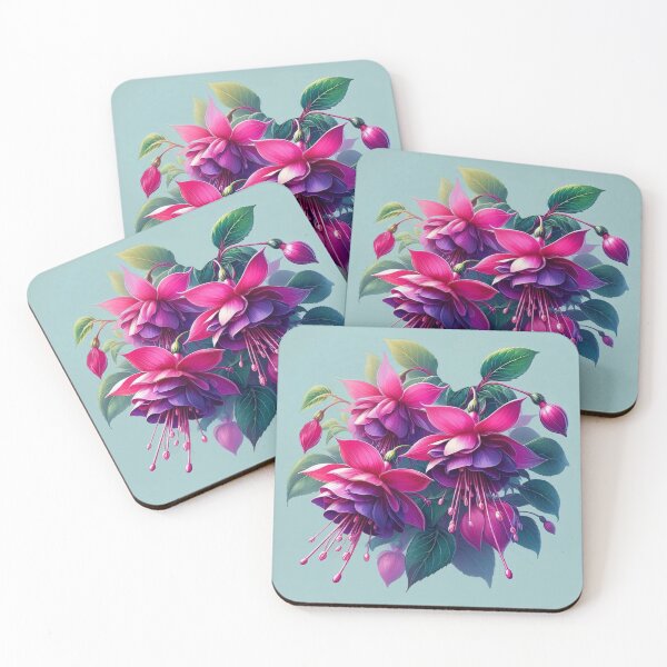Item preview, Fuchsia Flowers designed and sold by Myra365Art.