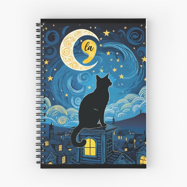Item preview, Halloween Starry Night Black Cat Comma La Harris Funny Childless Cat Lady  designed and sold by ivotee.