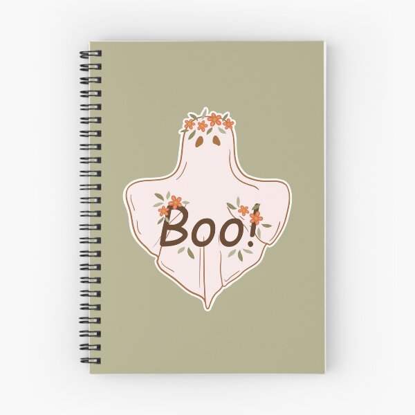 Item preview, Ilustración floral de un fantasma con el texto ¡Buu! designed and sold by Efthymia.