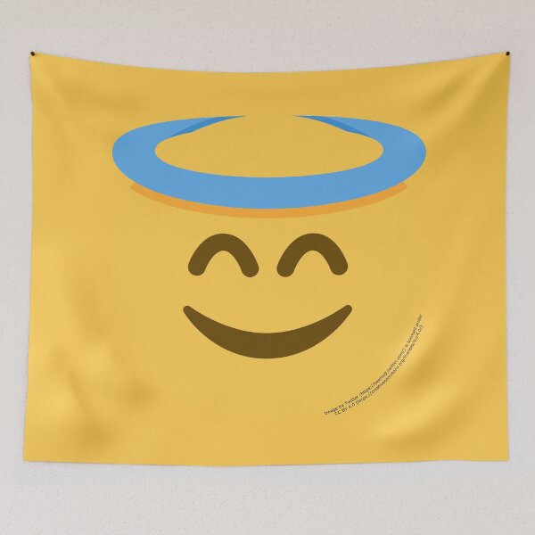 Item preview, Smiling Face with Halo Emoji designed and sold by VeryRandomShop.