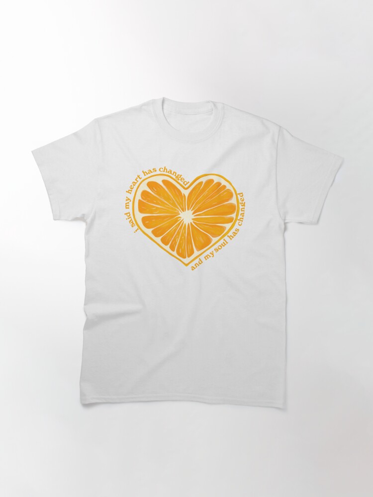 Thumbnail 3 of 7, Classic T-Shirt, Orange Juice Heart designed and sold by beccalikeya.