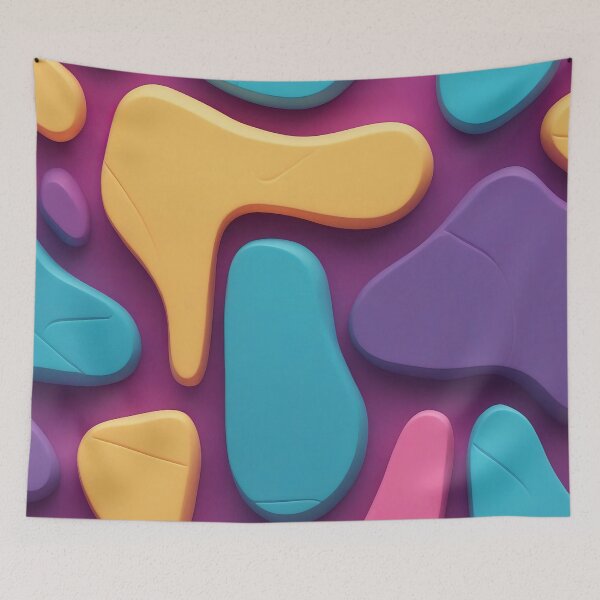 Item preview, Soft Shapes and Vibrant Colours on Bold Background designed and sold by ArtComixHaven.