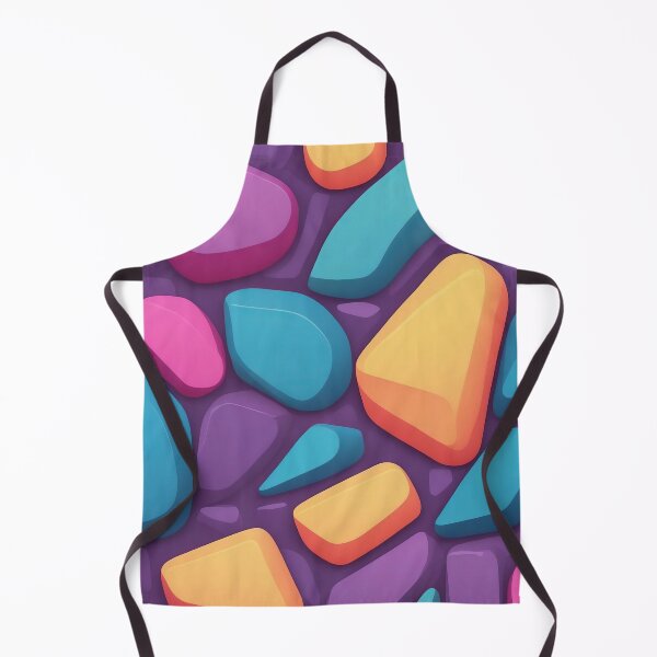 Aperçu de l'œuvre Pierres géométriques vibrantes sur toile violet foncé créée et vendue par ArtComixHaven.