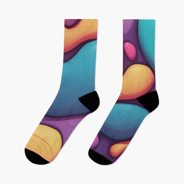 Item preview, Flowing Colourful Forms on Deep Purple designed and sold by ArtComixHaven.