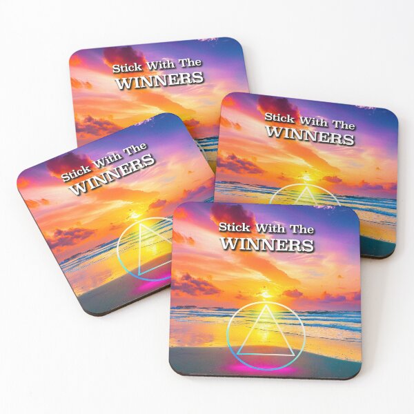Item preview, Stick With The WINNERS AA Slogan Beach at Sunrise designed and sold by ApexDesigners.