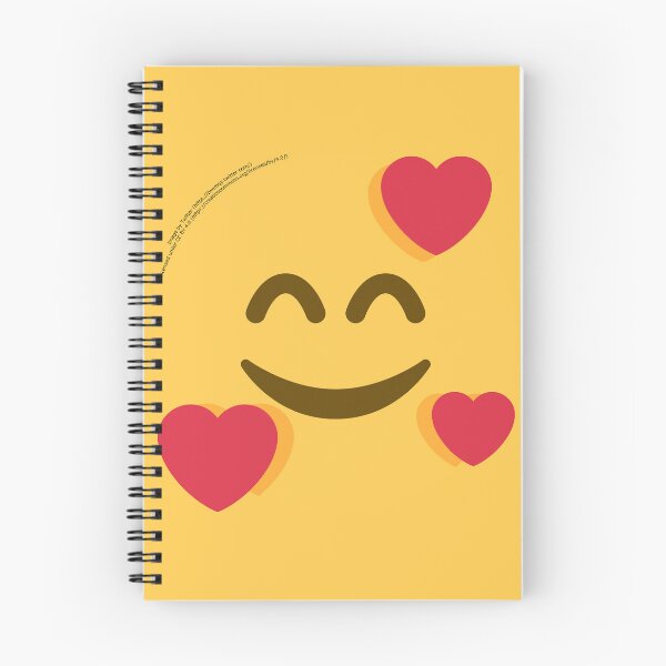 Aperçu de l'œuvre Emoji avec un visage souriant et des cœurs créée et vendue par VeryRandomShop.