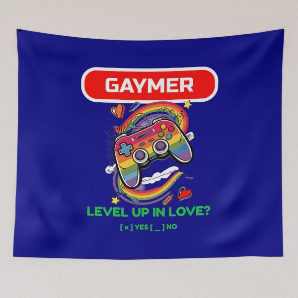 Item preview, Gaymer Level Up In Love?  designed and sold by QueerQPaints.