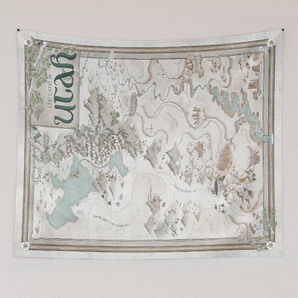 Item preview, Fantasy Map of Utah designed and sold by Tomi Hill.