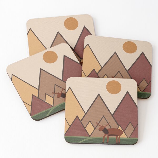 Item preview, Elk in Fall Mountains designed and sold by bunhuggerdesign.