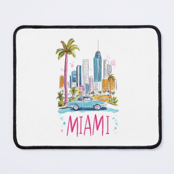 Item preview, Miami Florida Skyline - Lineart designed and sold by GoodOldVintage.