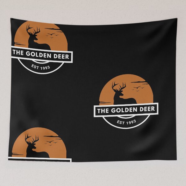 Item preview, Mystical Golden Deer: Enchanted Wildlife Art Print designed and sold by WeMerch-Art.