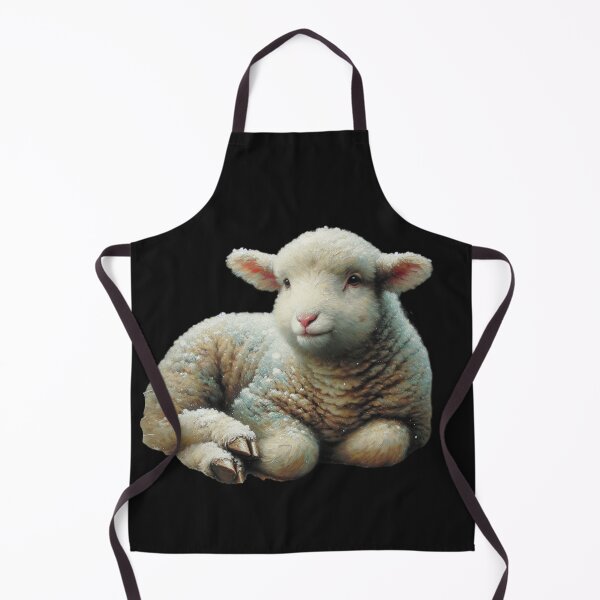 Item preview, Cozy Winter Ambiance with a Snowy Lamb designed and sold by mustardseed-410.