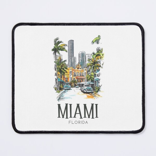 Item preview, Miami Florida Skyline - Lineart designed and sold by GoodOldVintage.
