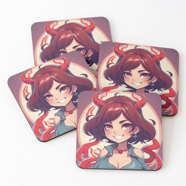 Item preview, Cute Devil Girl With Red horns  designed and sold by KnottyToons.