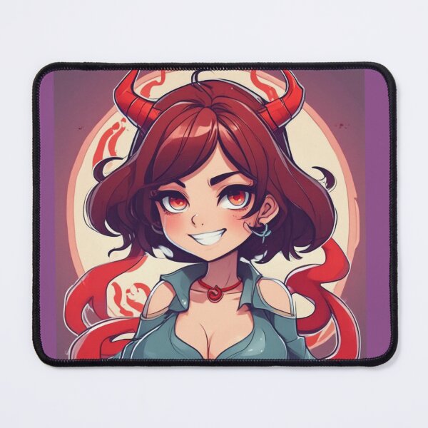 Item preview, Cute Devil Girl With Red horns designed and sold by KnottyToons.