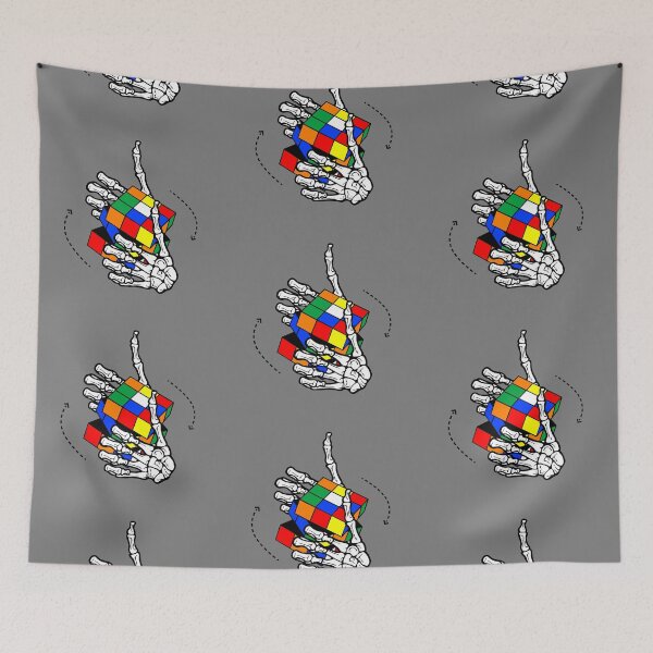 Item preview, Skeleton hands playing with CubeRubik's  designed and sold by hijasminflower.