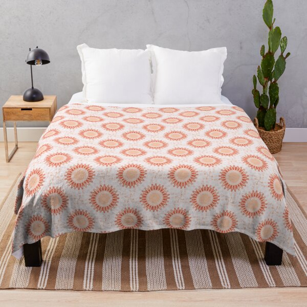 Item preview, Peach Floral Bohemian Mandala on White designed and sold by Artistestella.