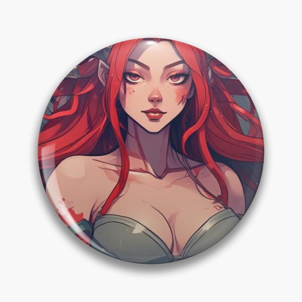 Item preview, Sexy Devil Goddess with grey horns  designed and sold by KnottyToons.