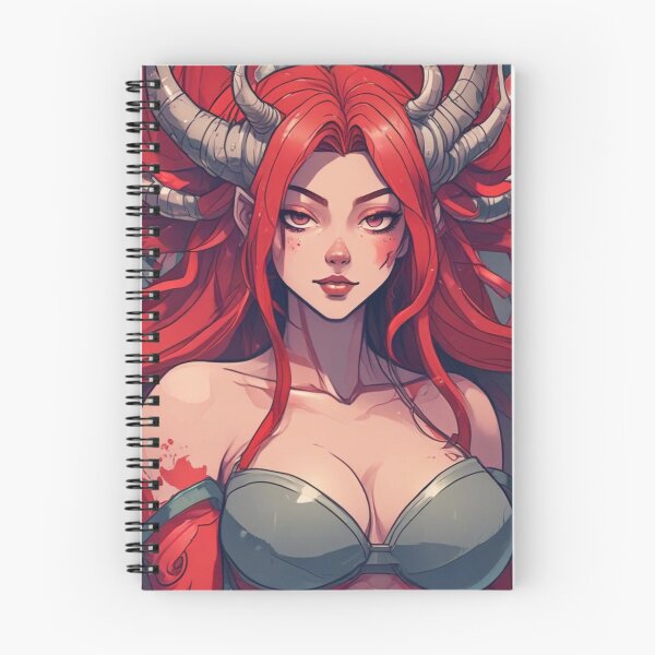 Item preview, Sexy Devil Goddess with grey horns  designed and sold by KnottyToons.