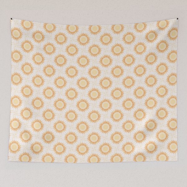 Item preview, Yellow Floral Bohemian Mandala on White designed and sold by Artistestella.
