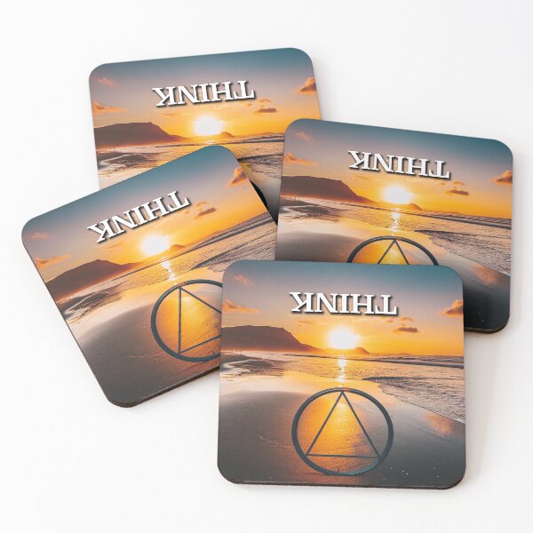 Item preview, THINK AA Slogan Beach at Sunrise designed and sold by ApexDesigners.