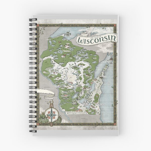 Item preview, Fantasy Map of Wisconsin designed and sold by Tomi Hill.