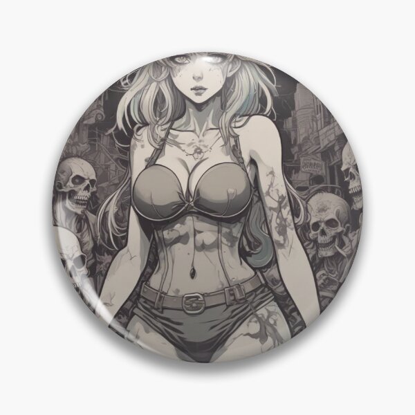 Item preview, Hot Anime Girl With Skulls Around Her designed and sold by KnottyToons.