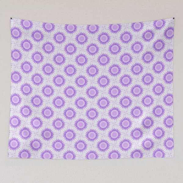Item preview, Purple Floral Bohemian Mandala on White designed and sold by Artistestella.