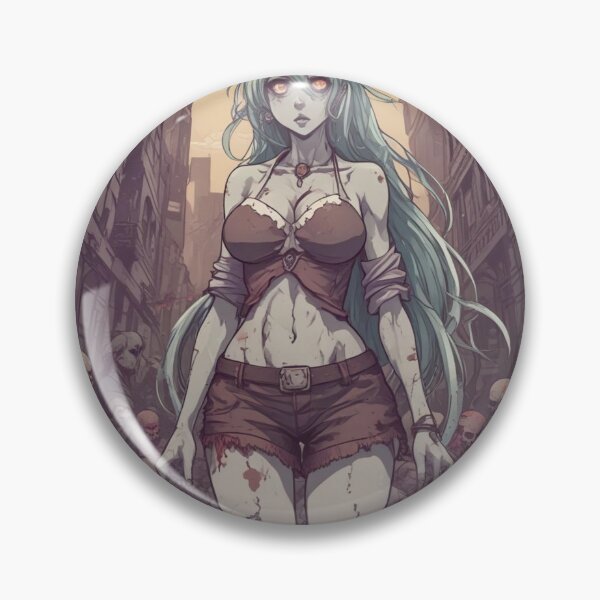 Item preview, Confused Anime Zombie Girl in the land of lost skulls designed and sold by KnottyToons.