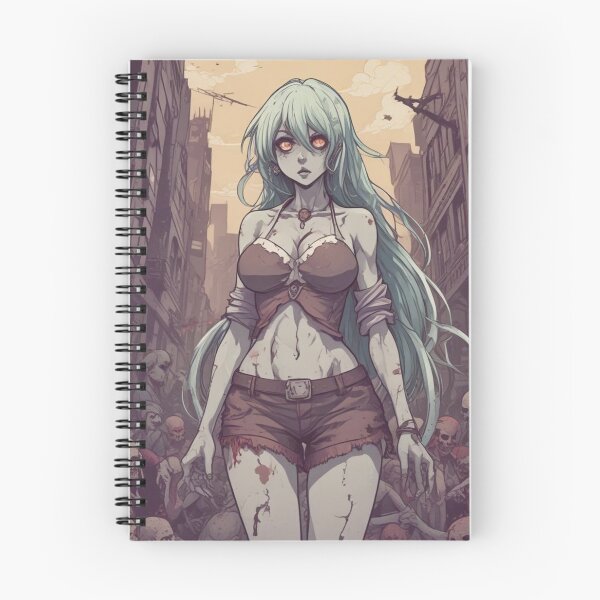 Item preview, Confused Anime Zombie Girl in the land of lost skulls designed and sold by KnottyToons.