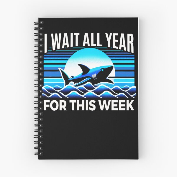 Item preview, I Wait All Year For This Week Retro Love Sharks Shark Gear designed and sold by DynamicDesign.