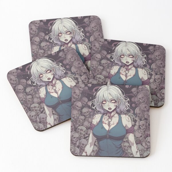 Item preview, Sexy Anime Zombie Chick In Skull Gave Yard designed and sold by KnottyToons.
