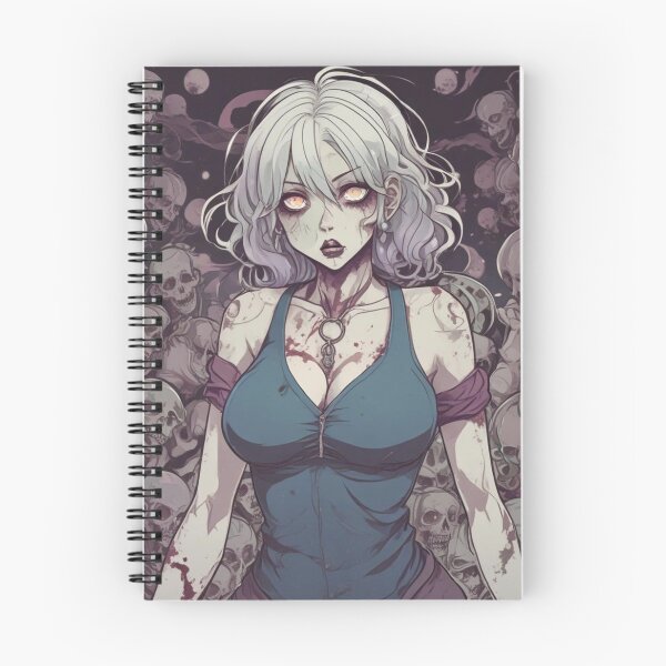 Item preview, Sexy Anime Zombie Chick In Skull Gave Yard designed and sold by KnottyToons.