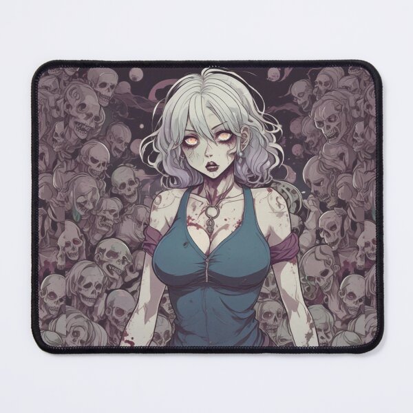 Item preview, Sexy Anime Zombie Chick In Skull Gave Yard designed and sold by KnottyToons.