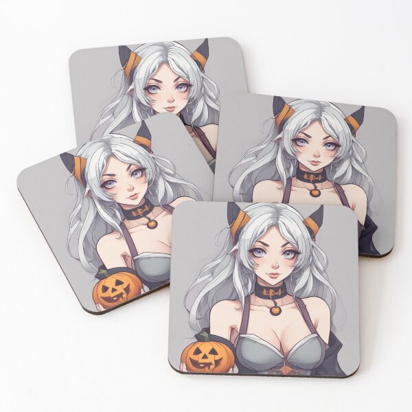 Item preview, Cute Halloween Goth Cat Girl  designed and sold by KnottyToons.