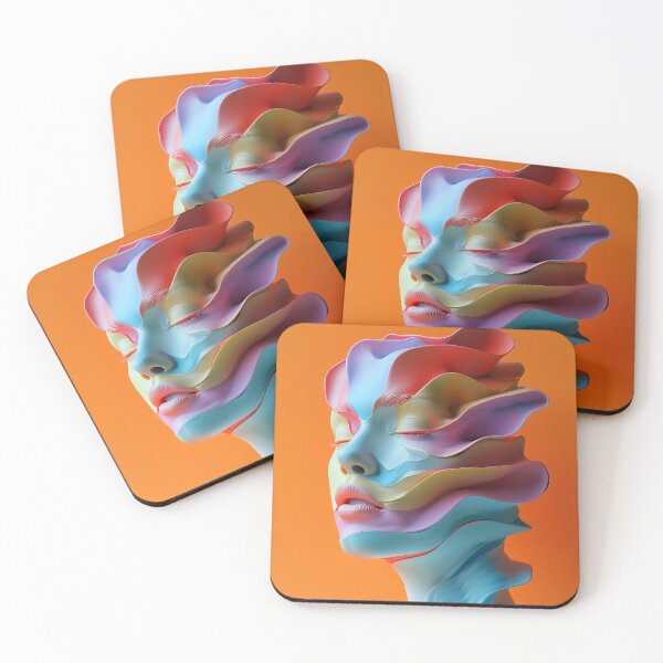 Item preview, 3D colorful sculpture, bust designed and sold by IreneRuya.