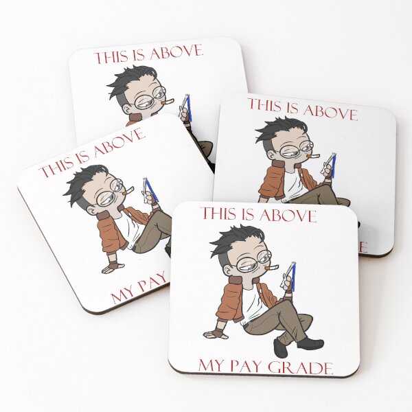 Item preview, Above my pay grade - Kim Kitsuragi designed and sold by Richard Mulder.