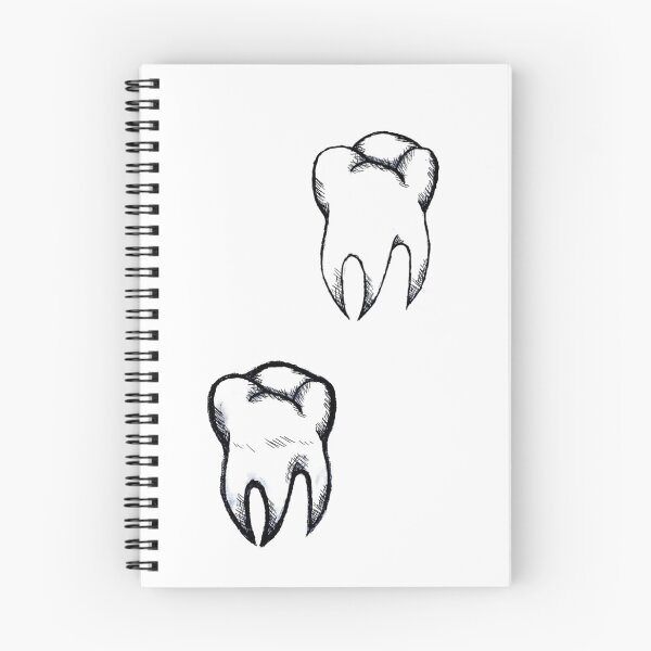 Item preview, 2 Gothic Punk Teeth Grayscale Tattoo Style Tooth x2 designed and sold by KayTurtless.