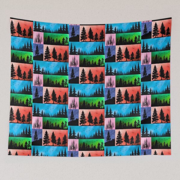 Item preview, Pop-Art Serene Forest Silhouettes designed and sold by Fredster1966.