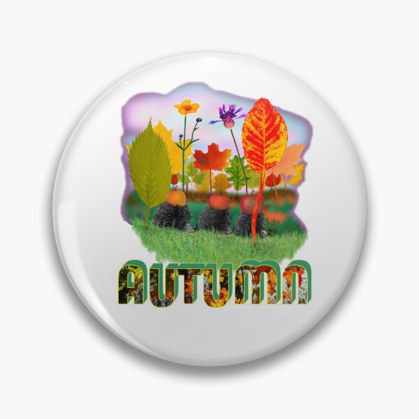 Artikelvorschau, Autumn - a deciduous forest and hedgehogs carrying fruits. entworfen und verkauft von Andy-und-Andy.