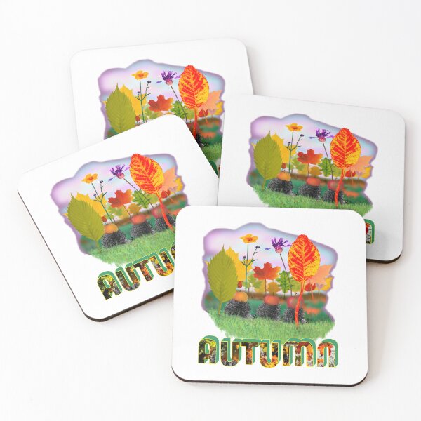 Item preview, Autumn - a deciduous forest and hedgehogs carrying fruits.  designed and sold by Andy-und-Andy.