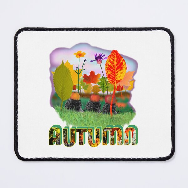 Item preview, Autumn - a deciduous forest and hedgehogs carrying fruits.  designed and sold by Andy-und-Andy.