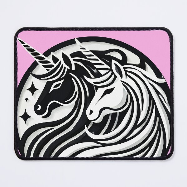Item preview, Fantasy Unicorns Black and White Magic Love designed and sold by Victor Shadehorn.