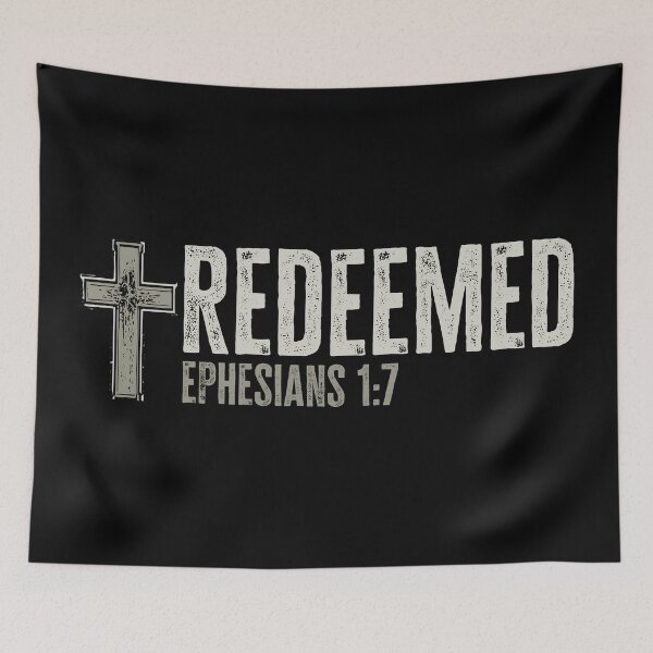 Item preview, Redeemed By God Christ Bible Verse designed and sold by WBGraphix.