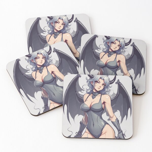 Item preview, Hot and Sexy Grey Demon Anime Girl designed and sold by KnottyToons.