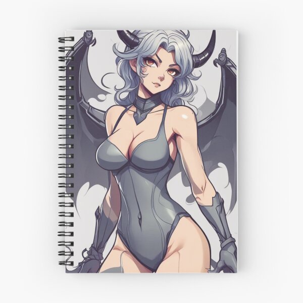 Item preview, Hot and Sexy Grey Demon Anime Girl designed and sold by KnottyToons.